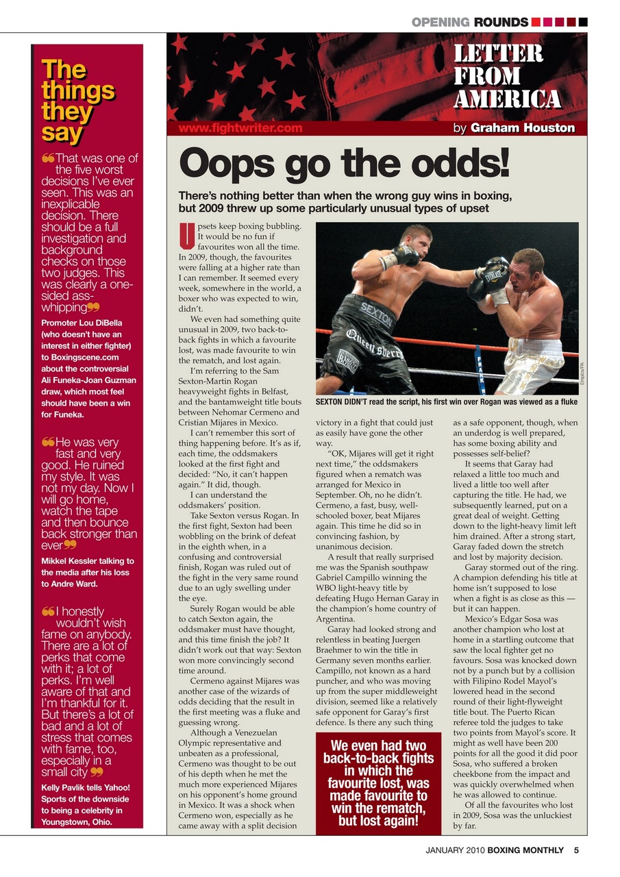 Boxing Monthly Preview Pages
