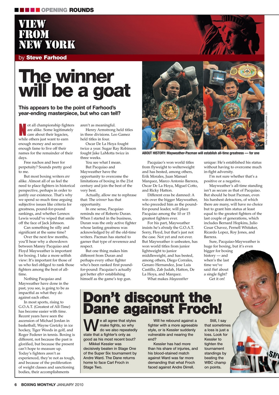 Boxing Monthly Preview Pages