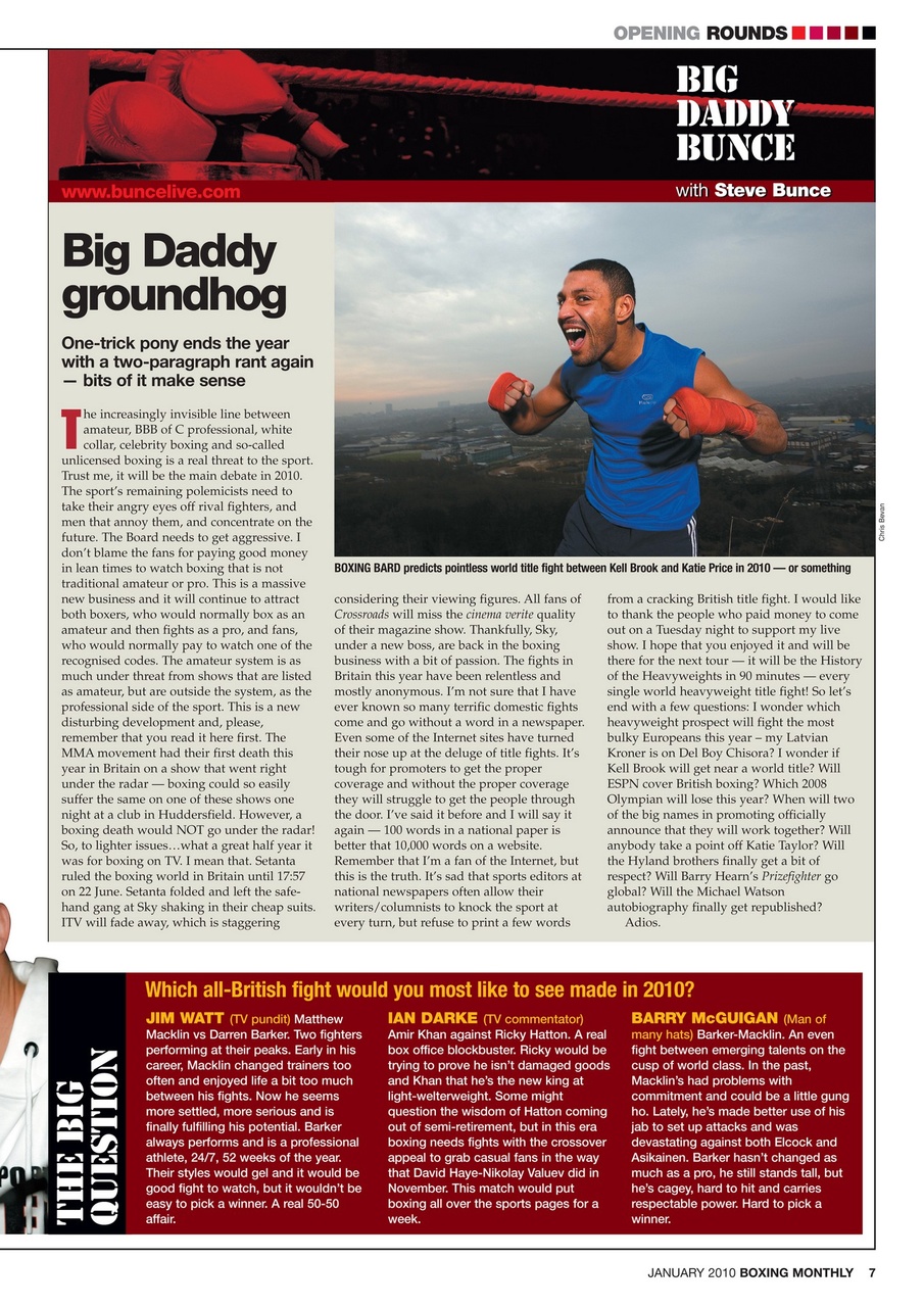 Boxing Monthly Preview Pages