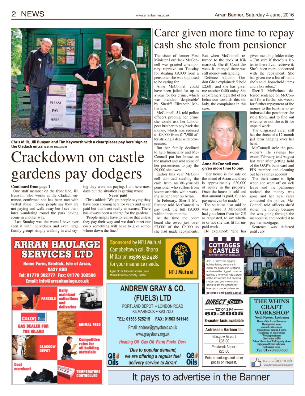 Arran Banner Preview Pages