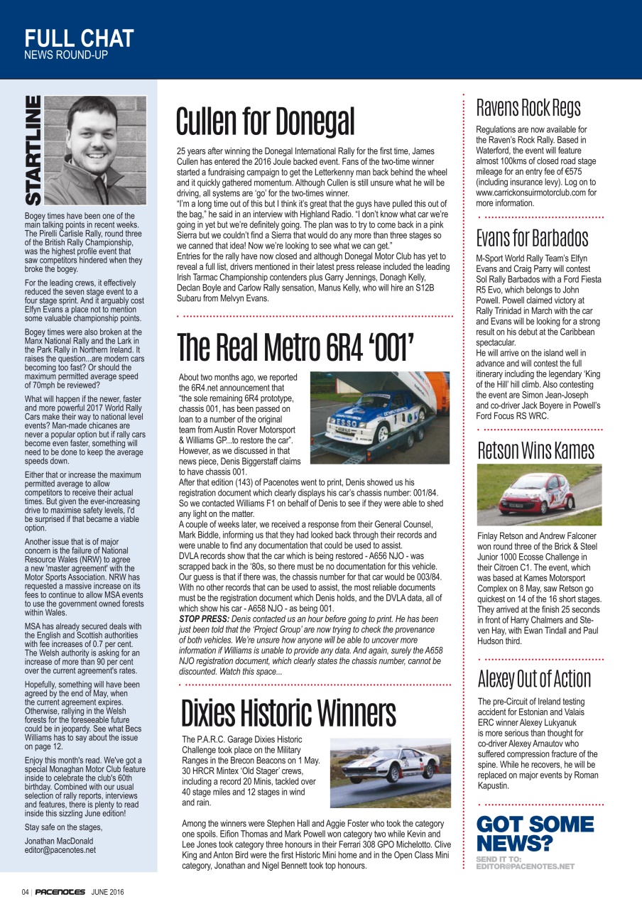Pacenotes Rally magazine Preview Pages