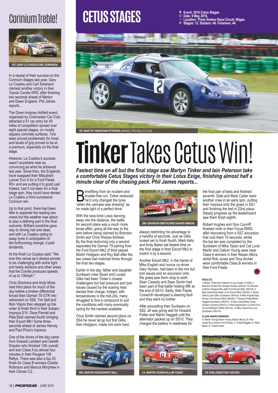 Pacenotes Rally magazine Preview Pages