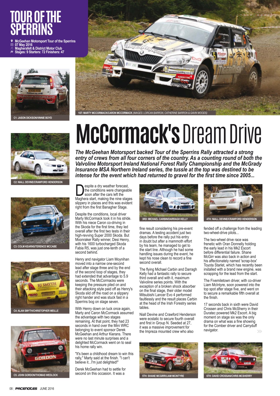 Pacenotes Rally magazine Preview Pages