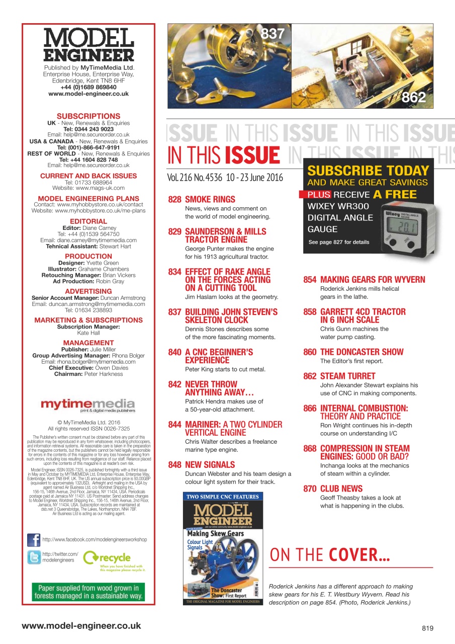 Model Engineer Preview Pages