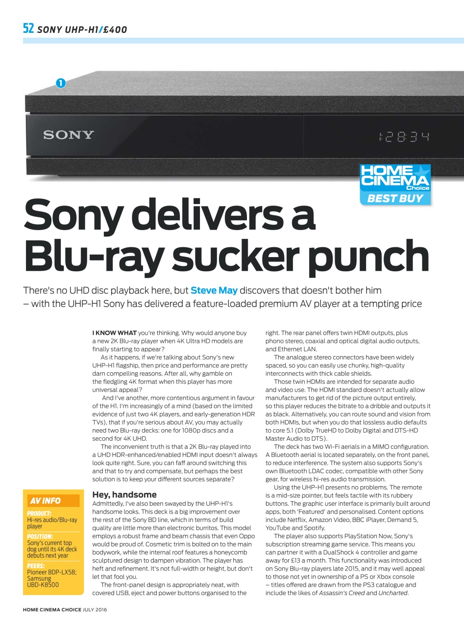 Home Cinema Choice Preview Pages