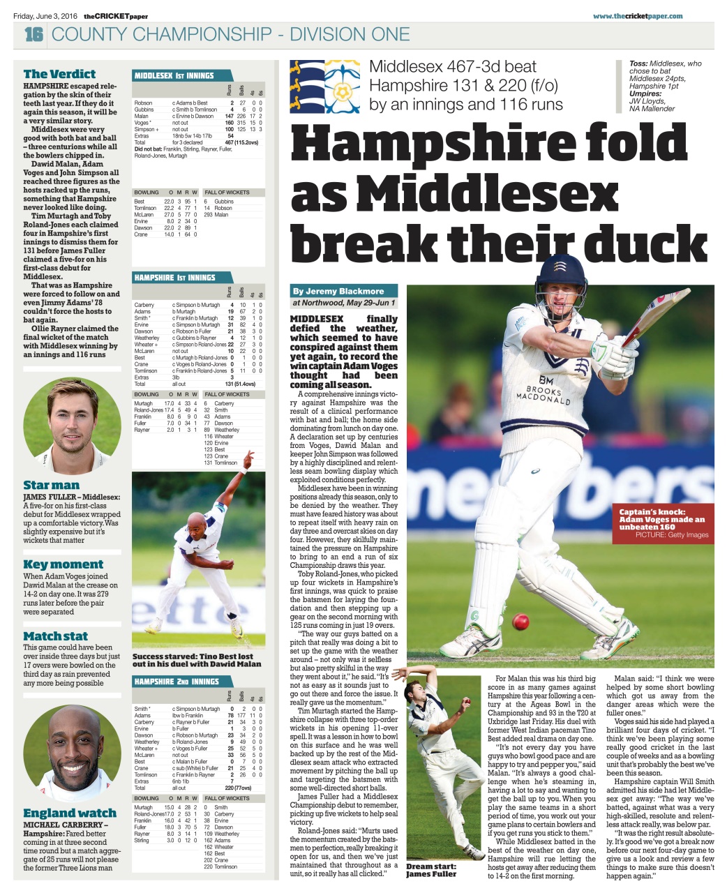 The Cricket Paper Preview Pages