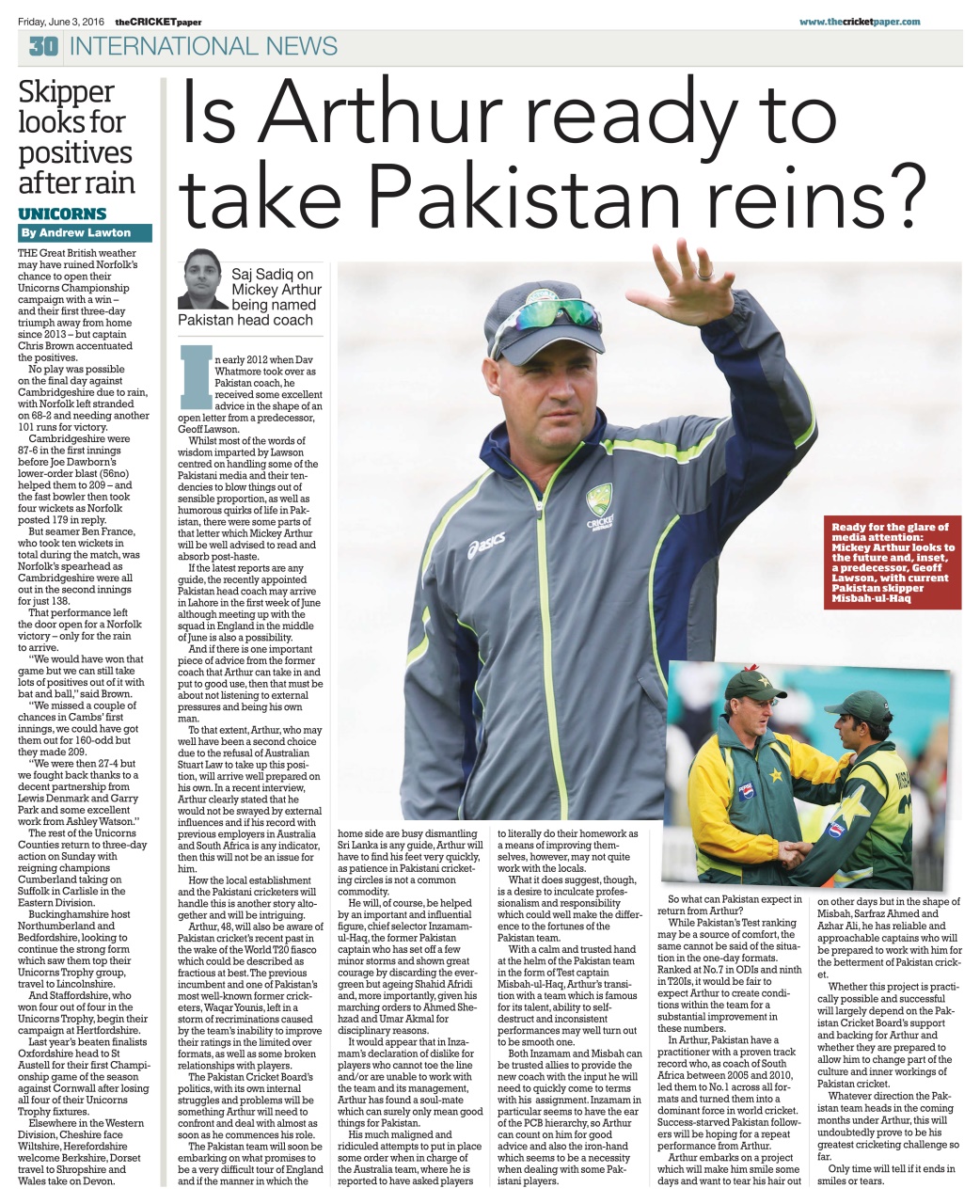 The Cricket Paper Preview Pages