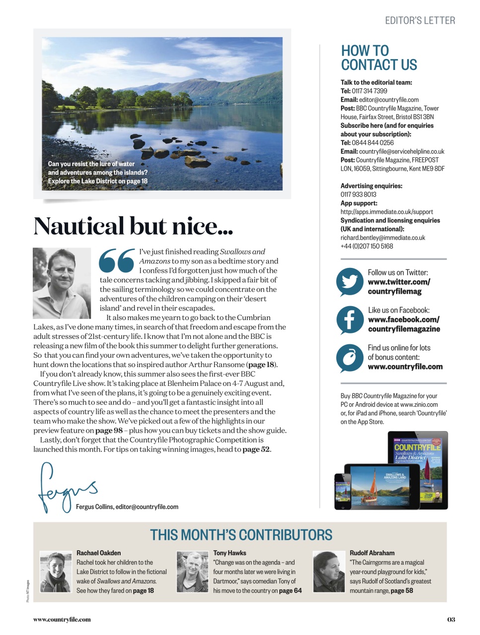 BBC Countryfile Magazine Preview Pages