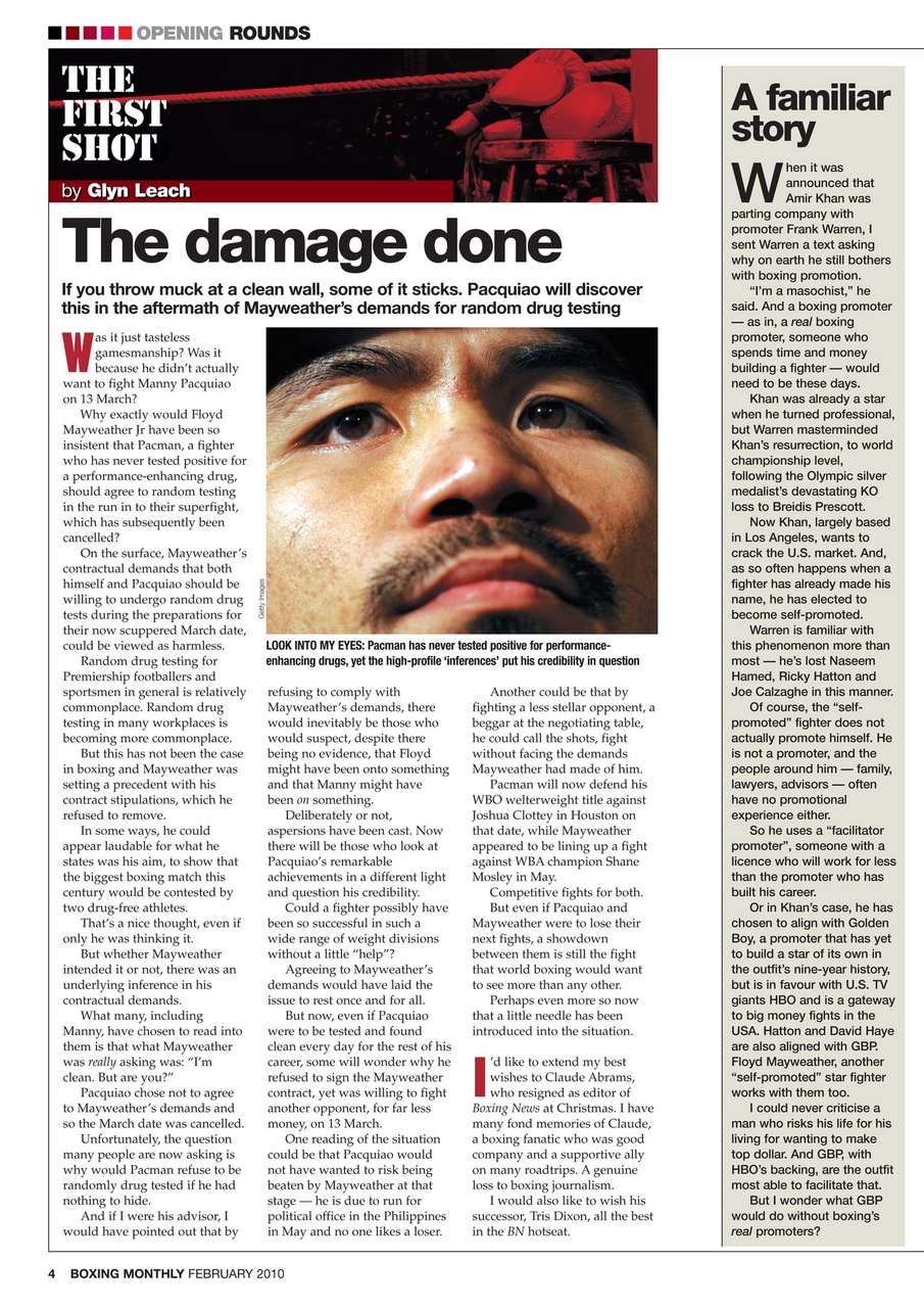 Boxing Monthly Preview Pages