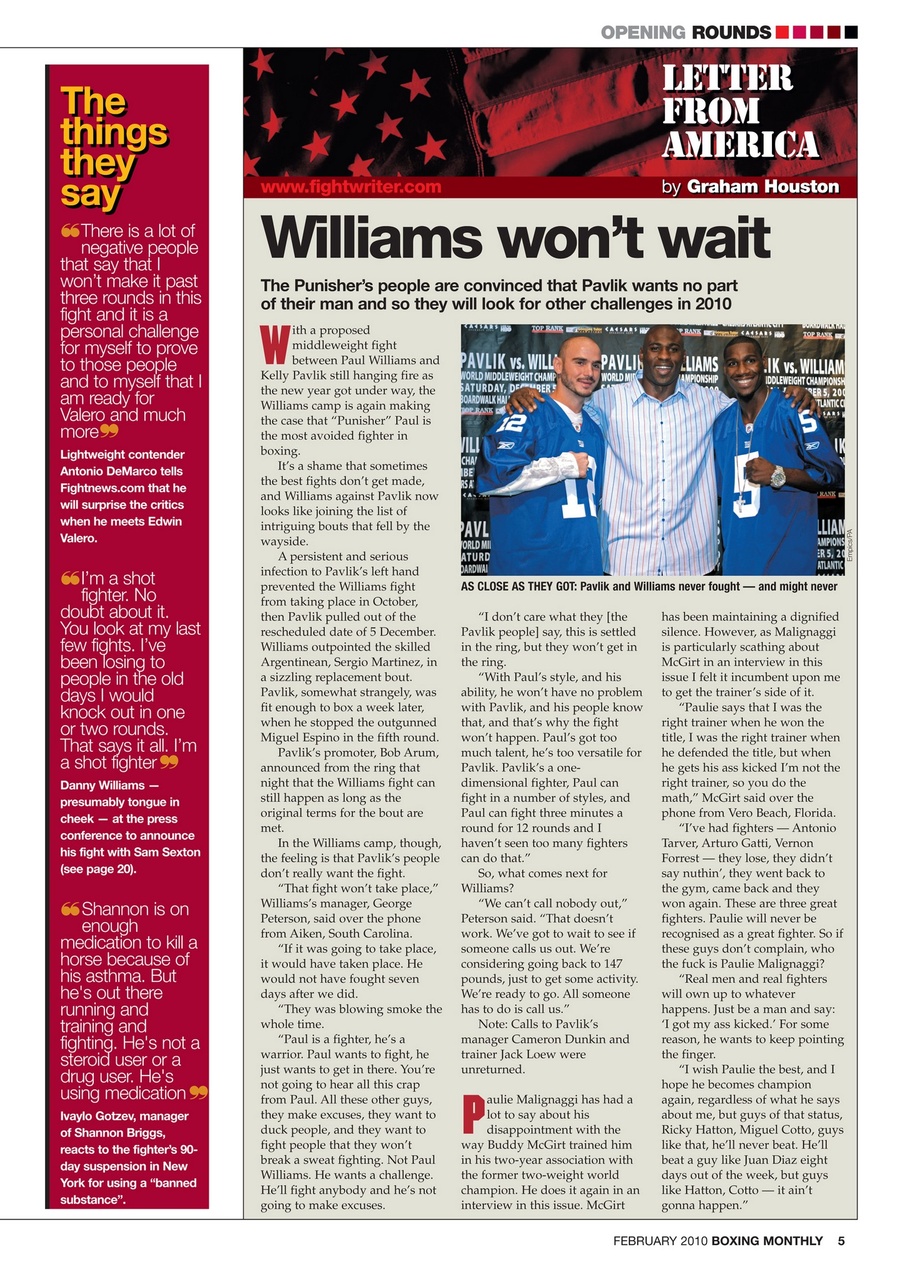 Boxing Monthly Preview Pages