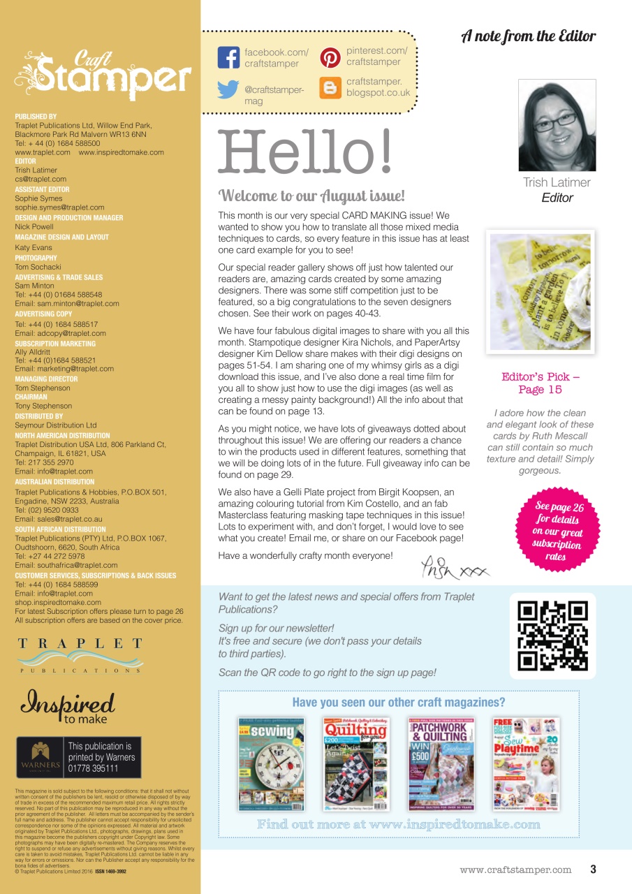 Craft Stamper Preview Pages