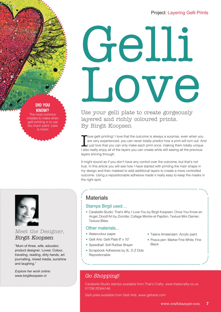 Craft Stamper Preview Pages