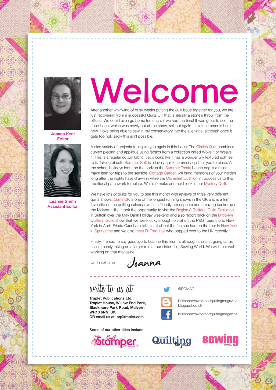 Patchwork and Quilting Preview Pages