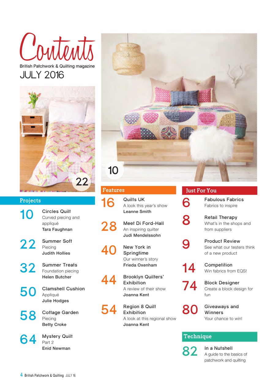 Patchwork and Quilting Preview Pages