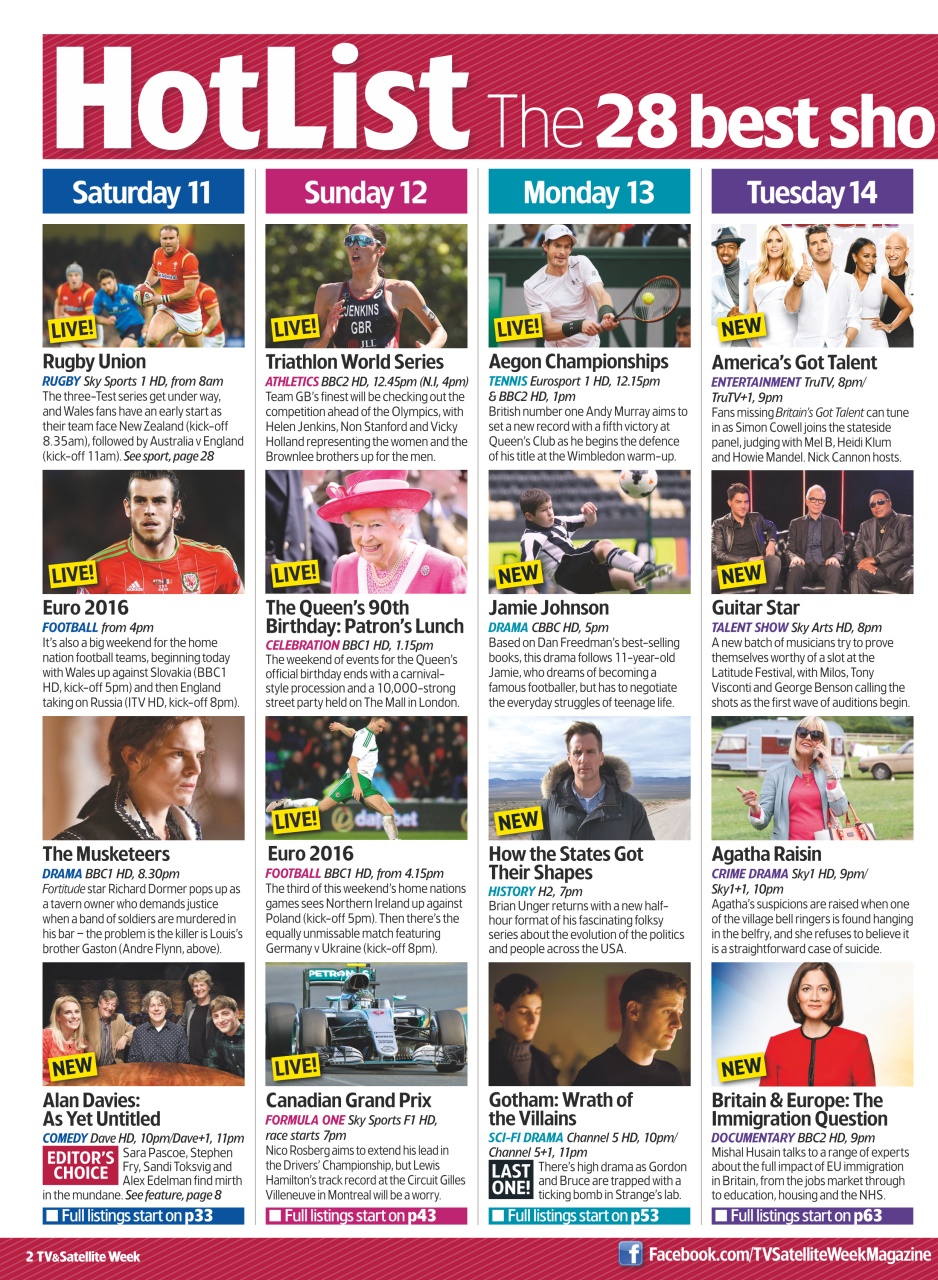 TV & Satellite Week Preview Pages