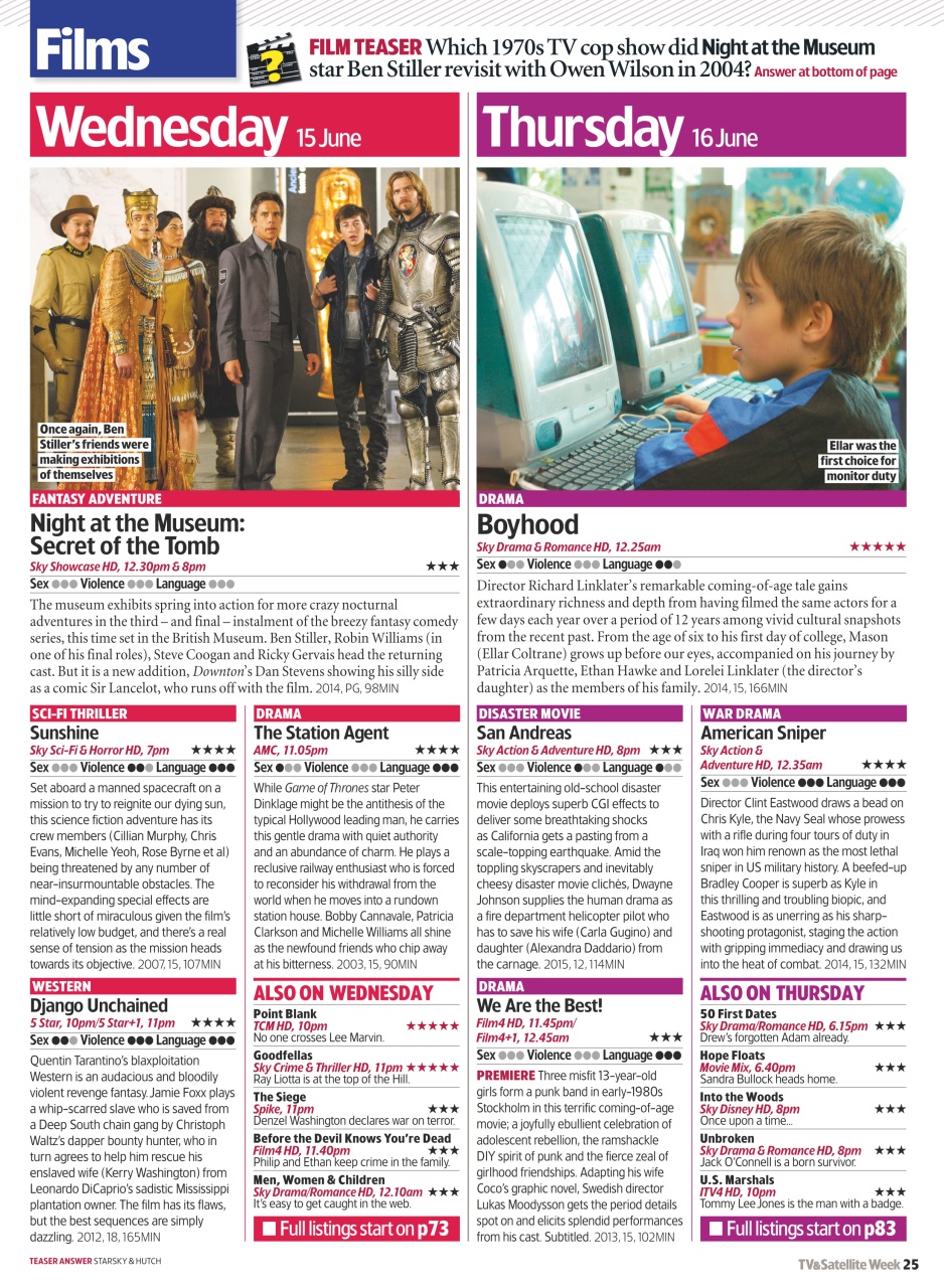 TV & Satellite Week Preview Pages