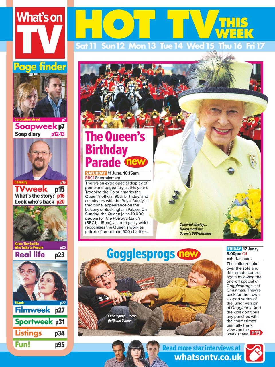 What's on TV Preview Pages