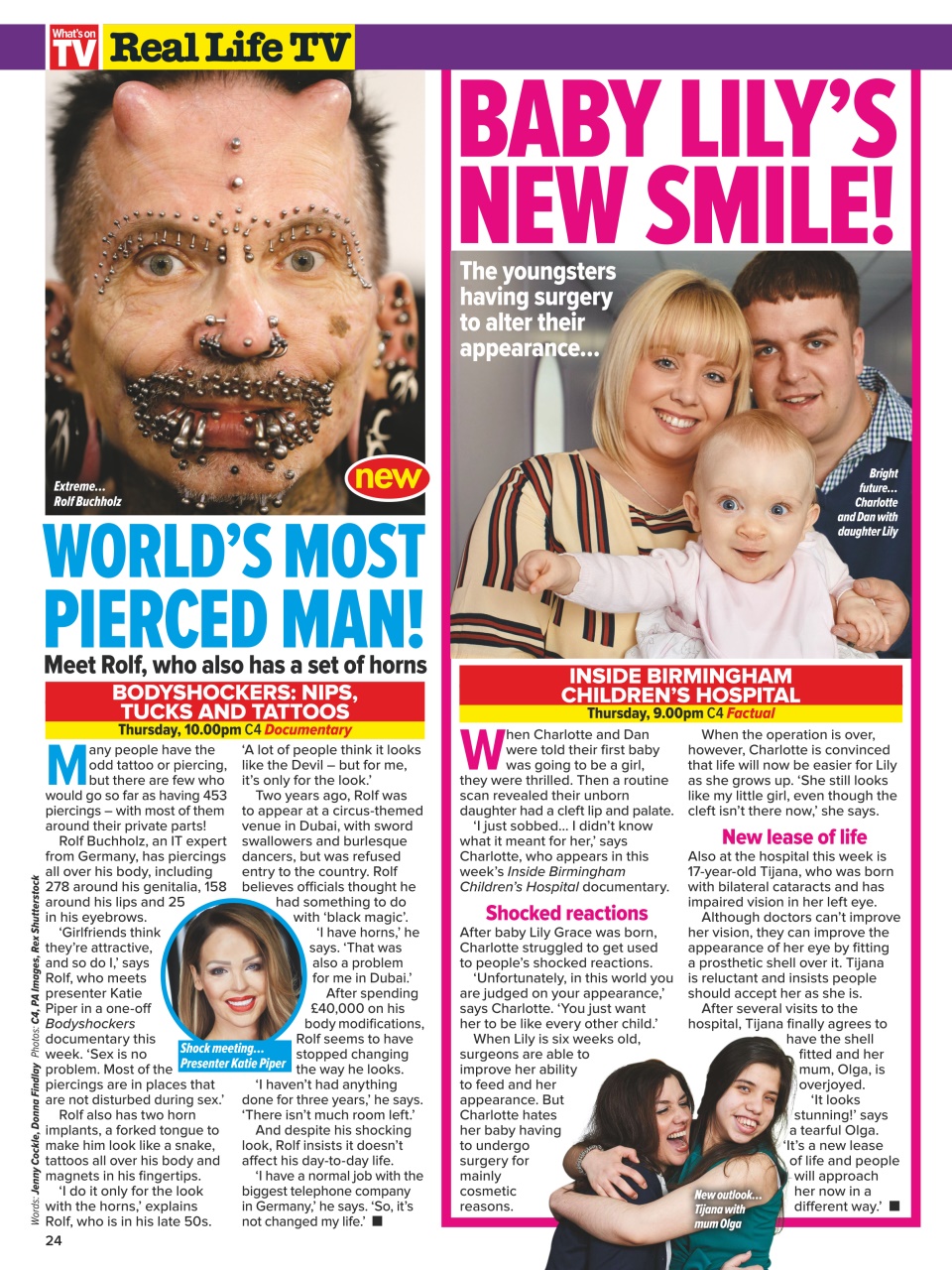 What's on TV Preview Pages