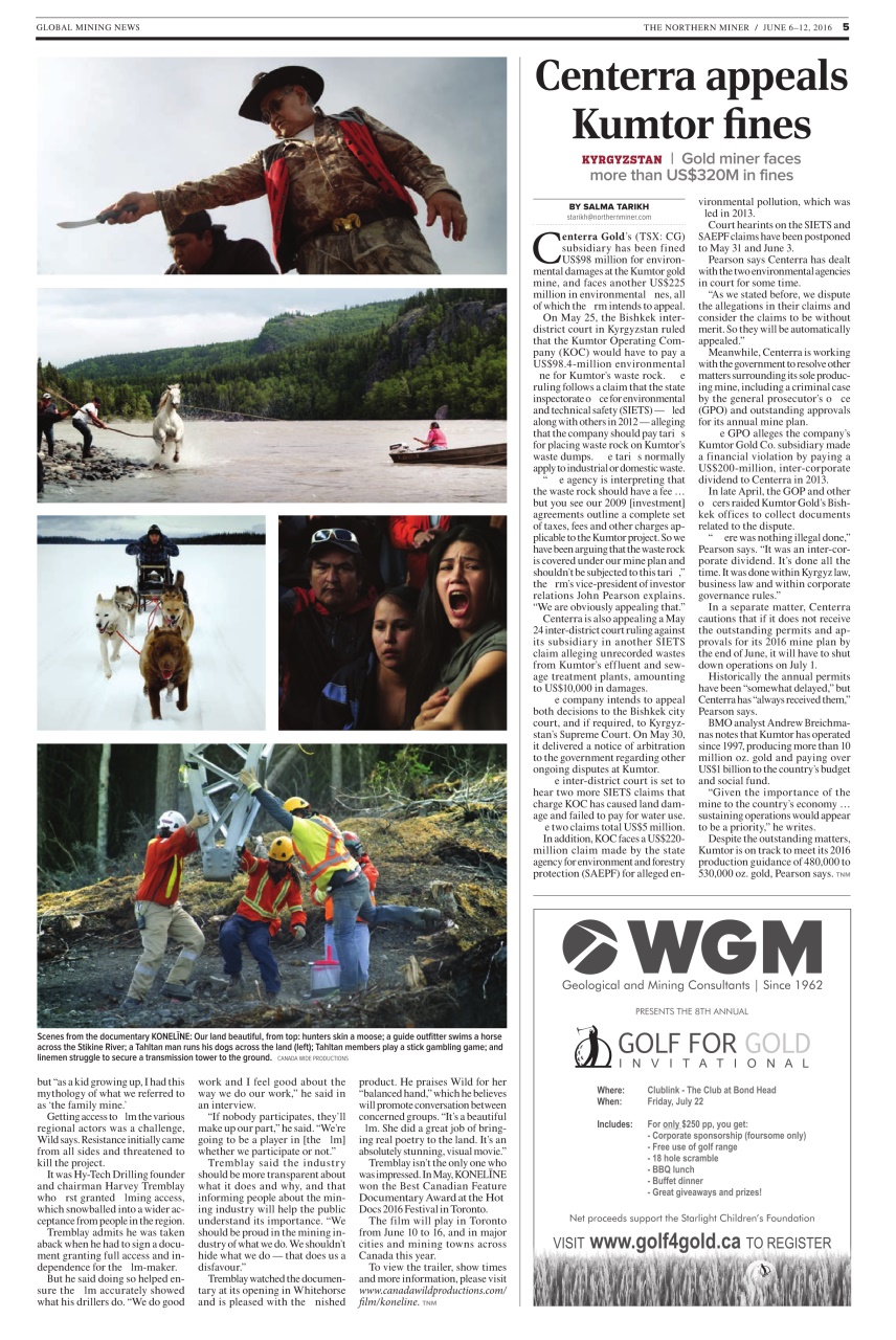 The Northern Miner Preview Pages