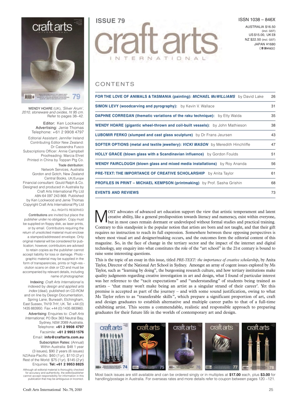 Craft Arts International Preview Pages