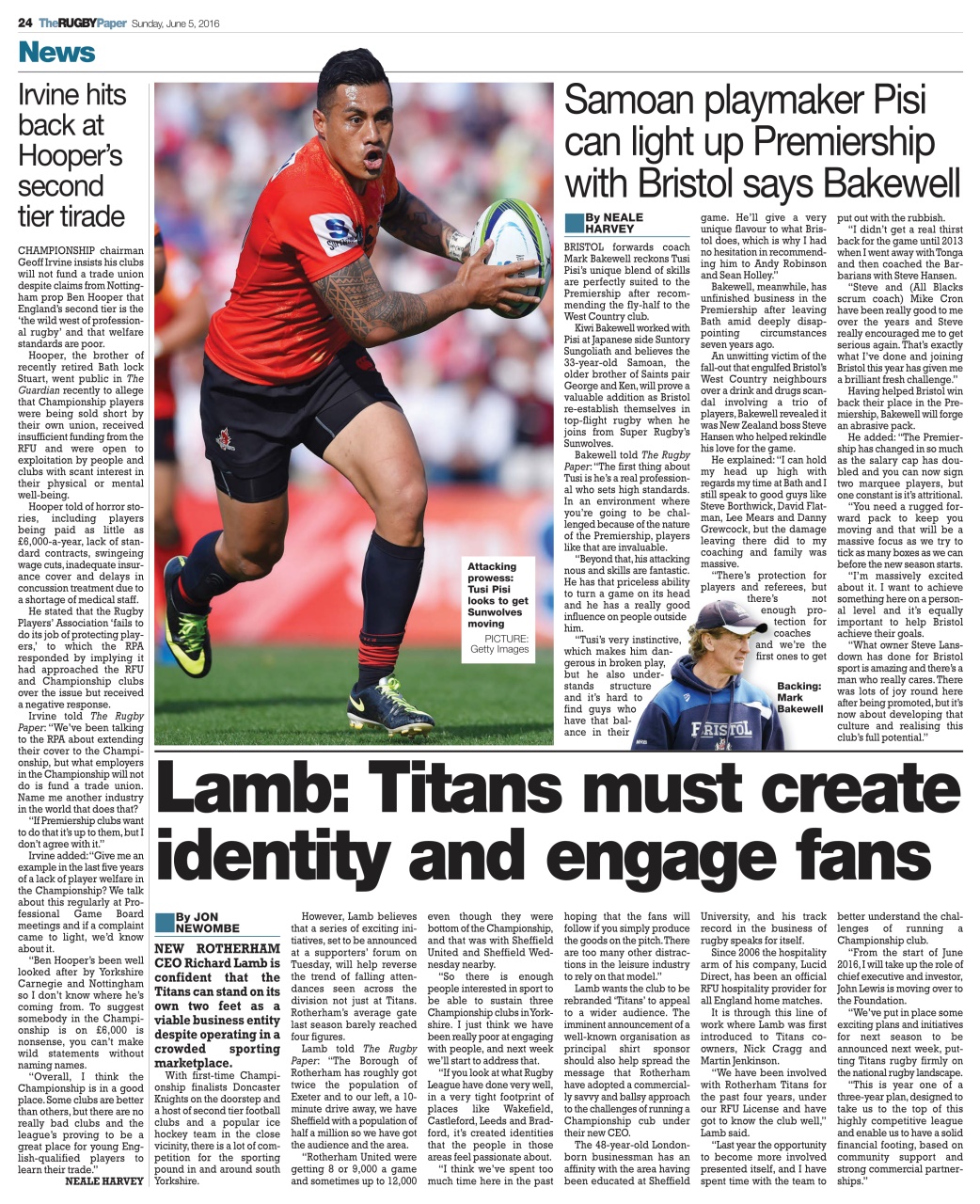 The Rugby Paper Preview Pages