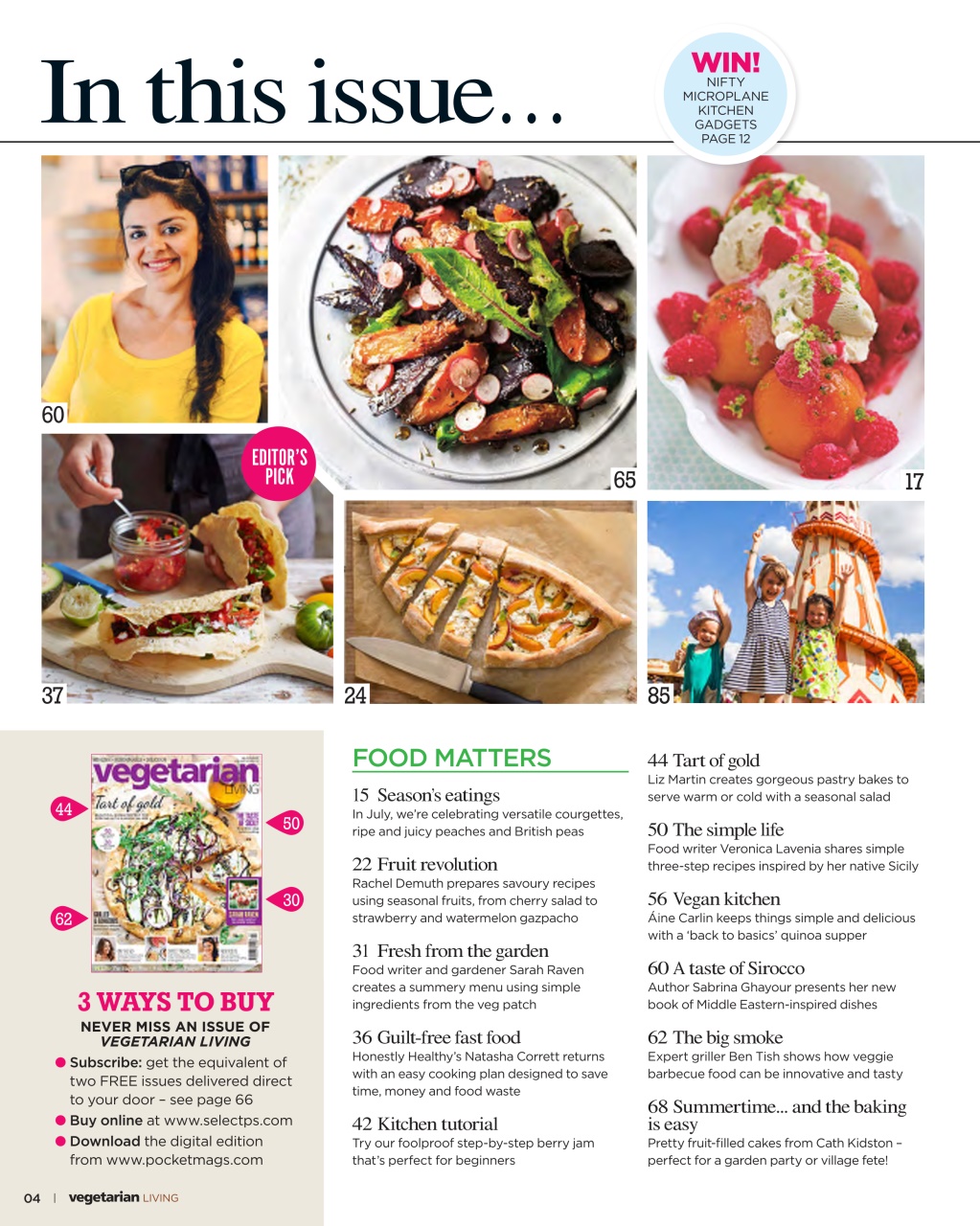 Vegetarian Living Preview Pages
