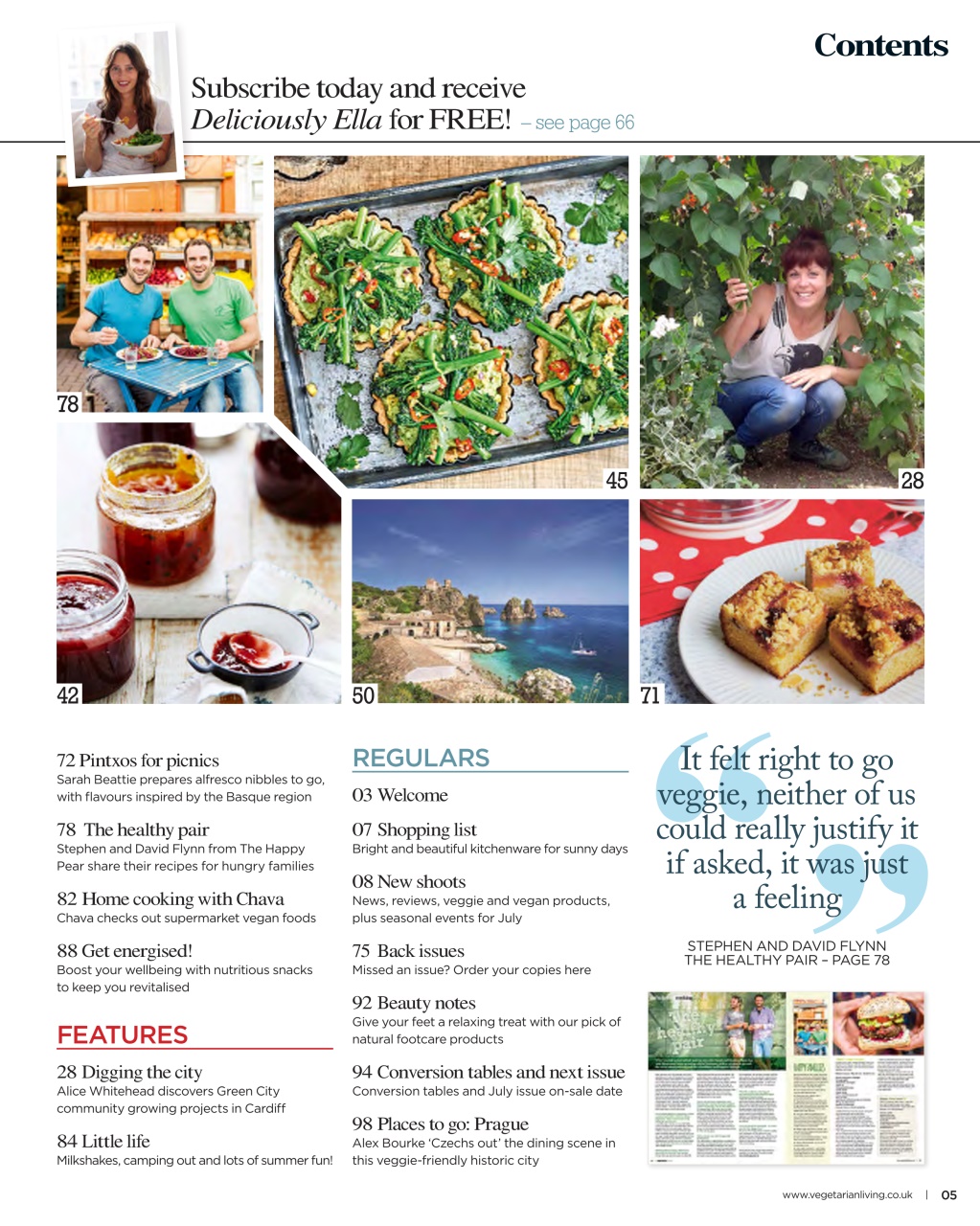 Vegetarian Living Preview Pages