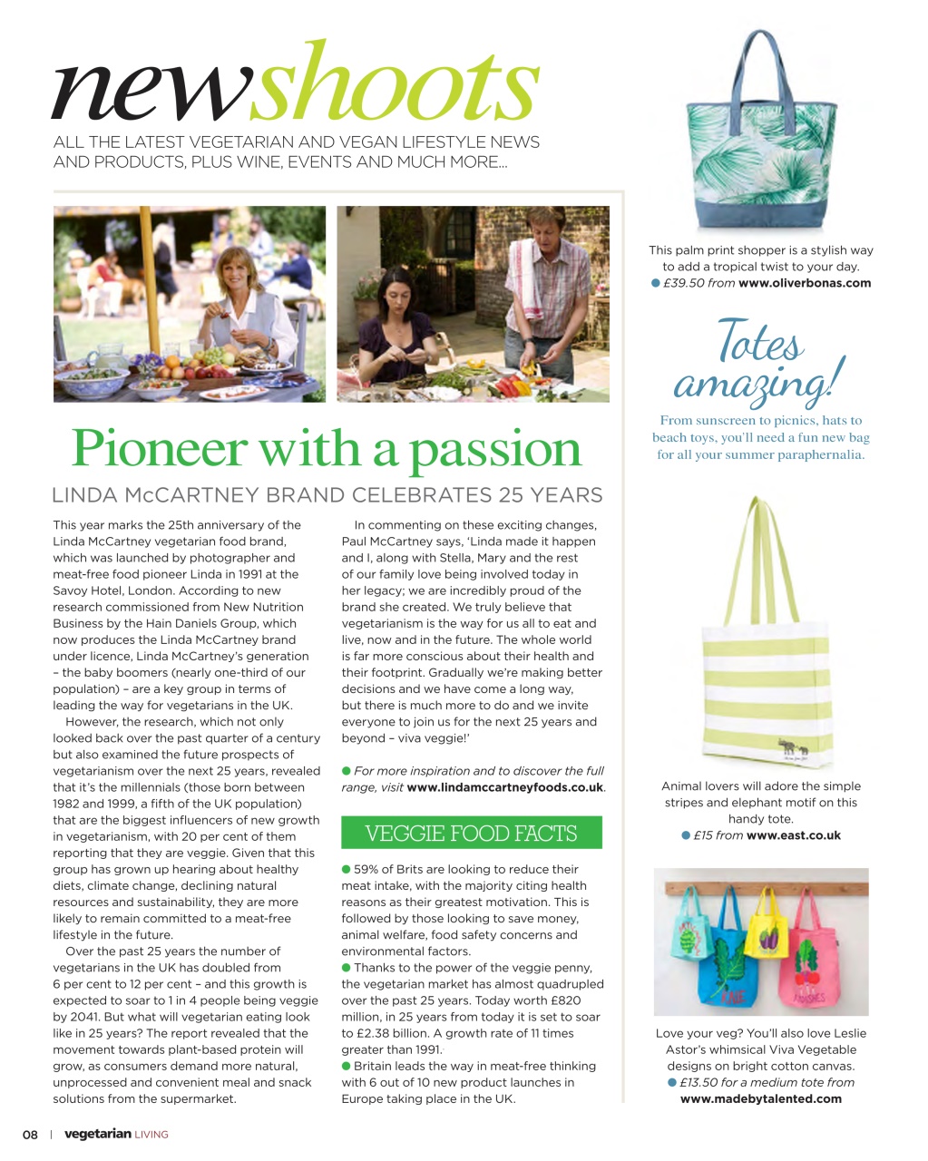 Vegetarian Living Preview Pages