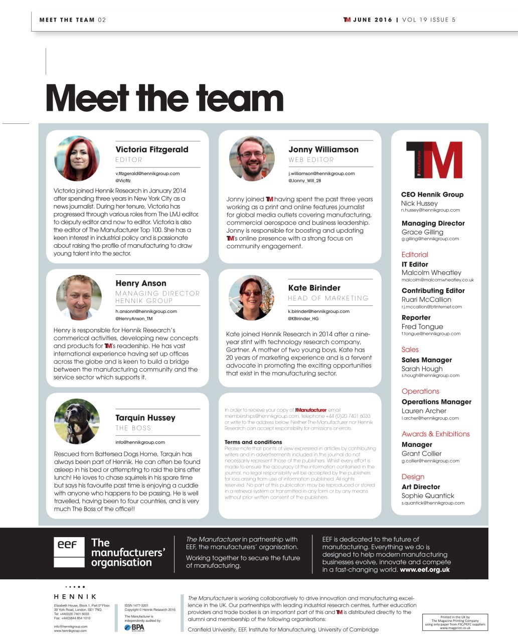 The Manufacturer Preview Pages