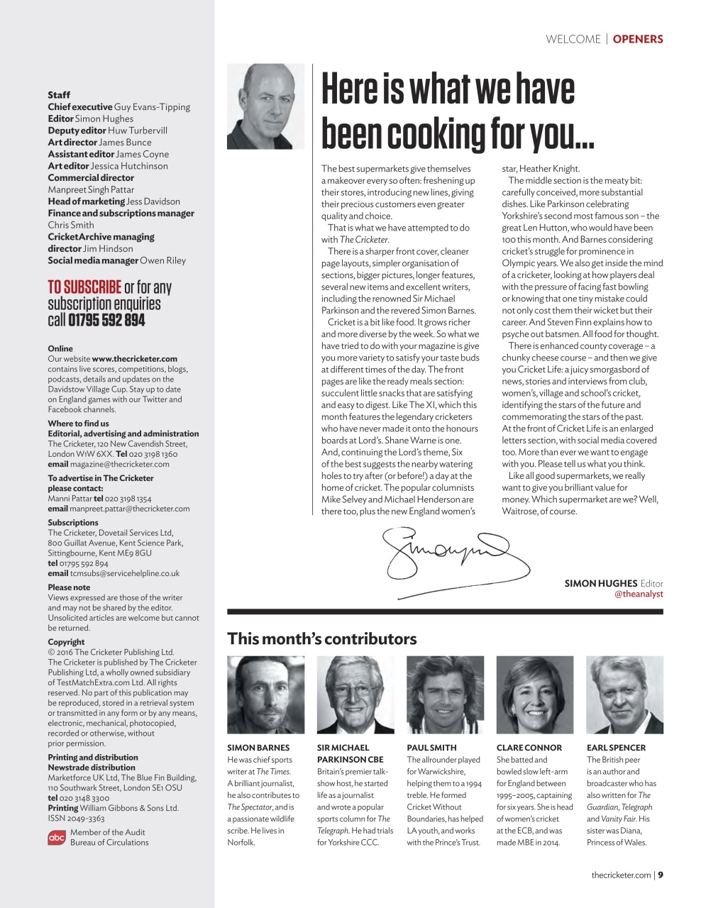 The Cricketer Magazine Preview Pages