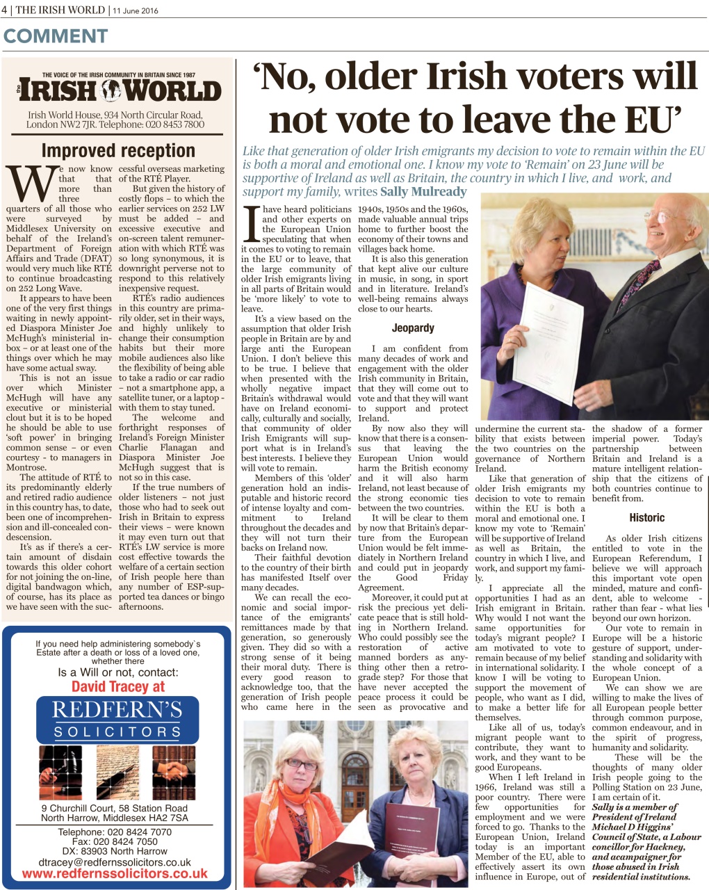 Irish World Preview Pages