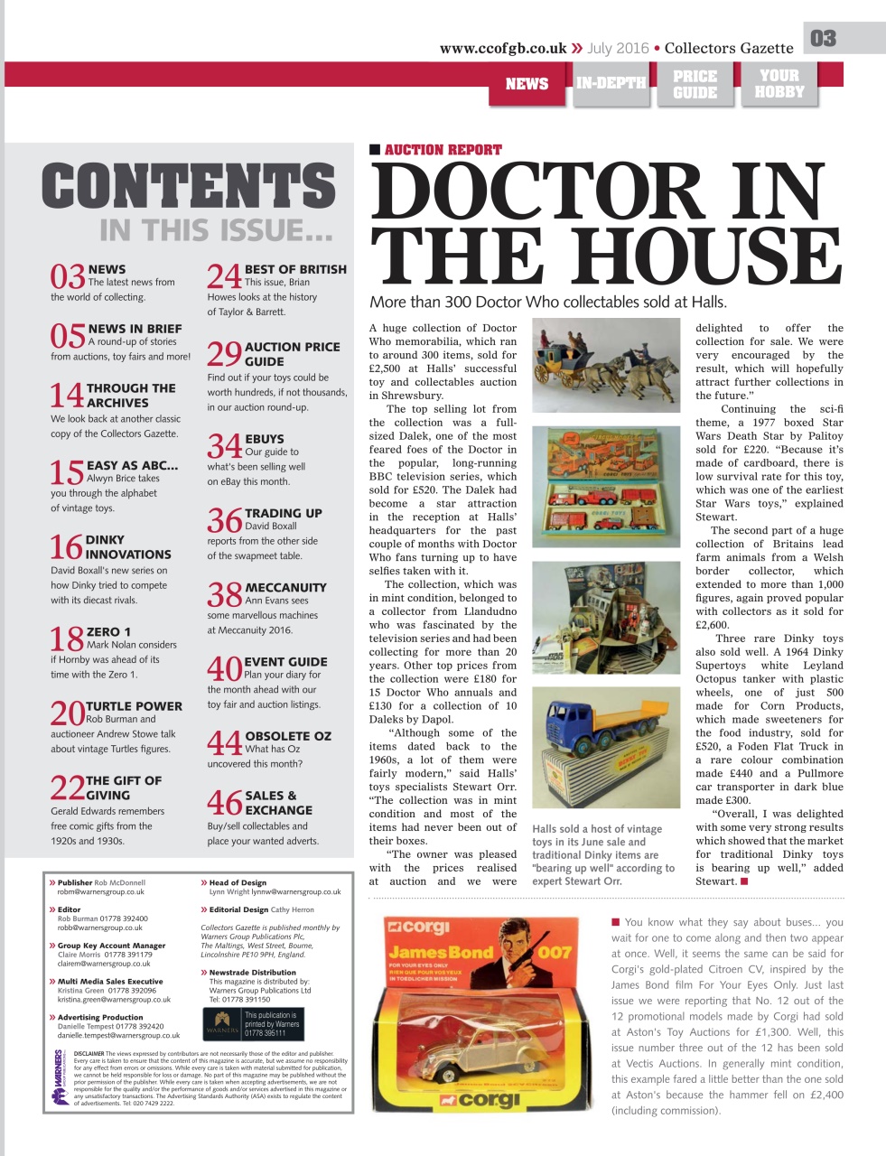 Collectors Gazette Preview Pages