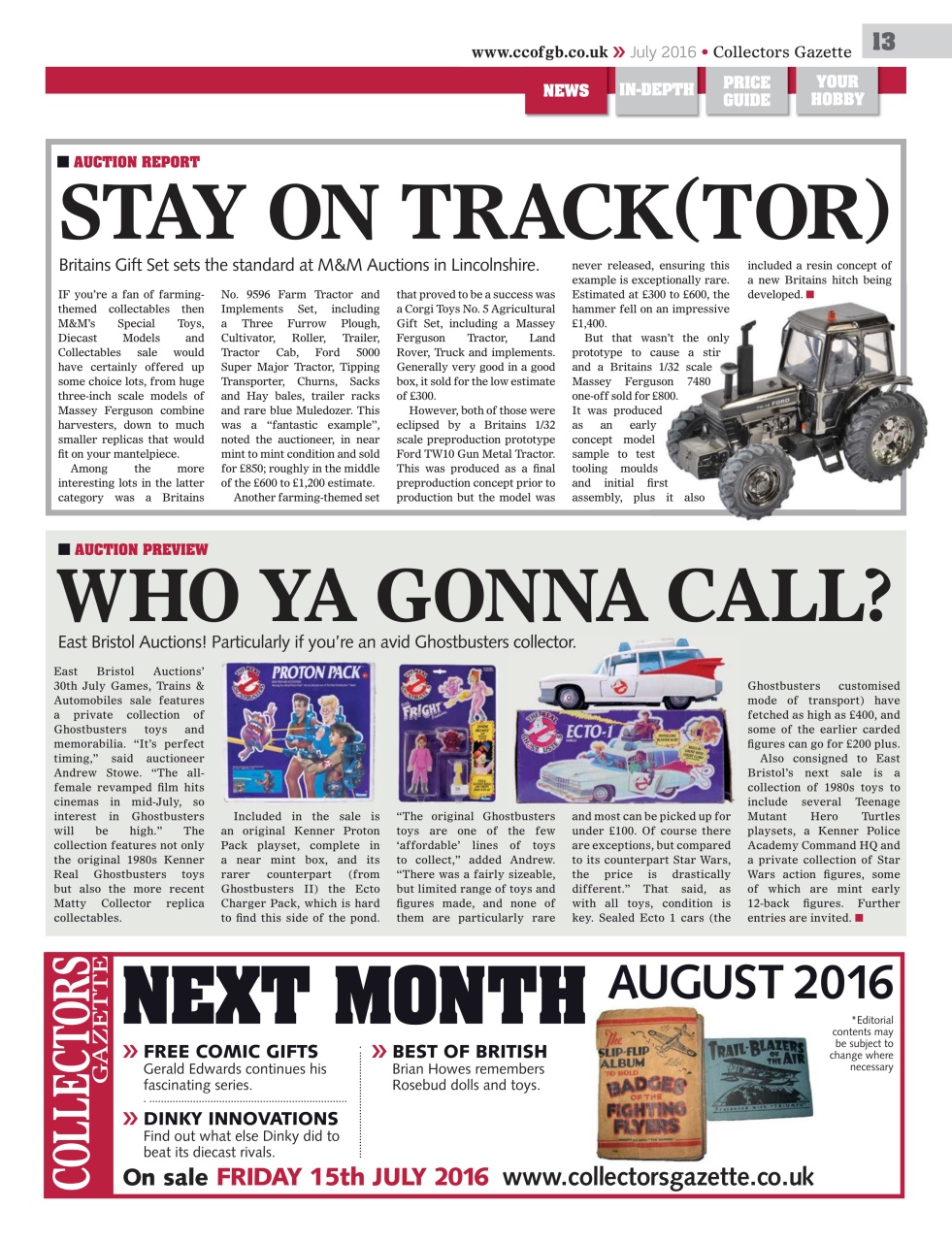 Collectors Gazette Preview Pages