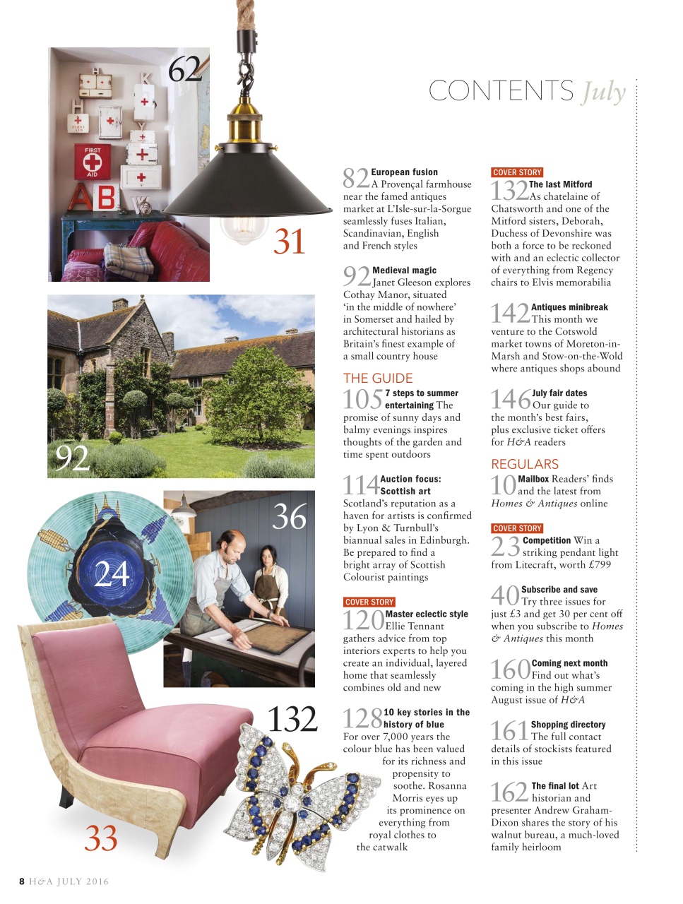 Homes & Antiques Magazine Preview Pages