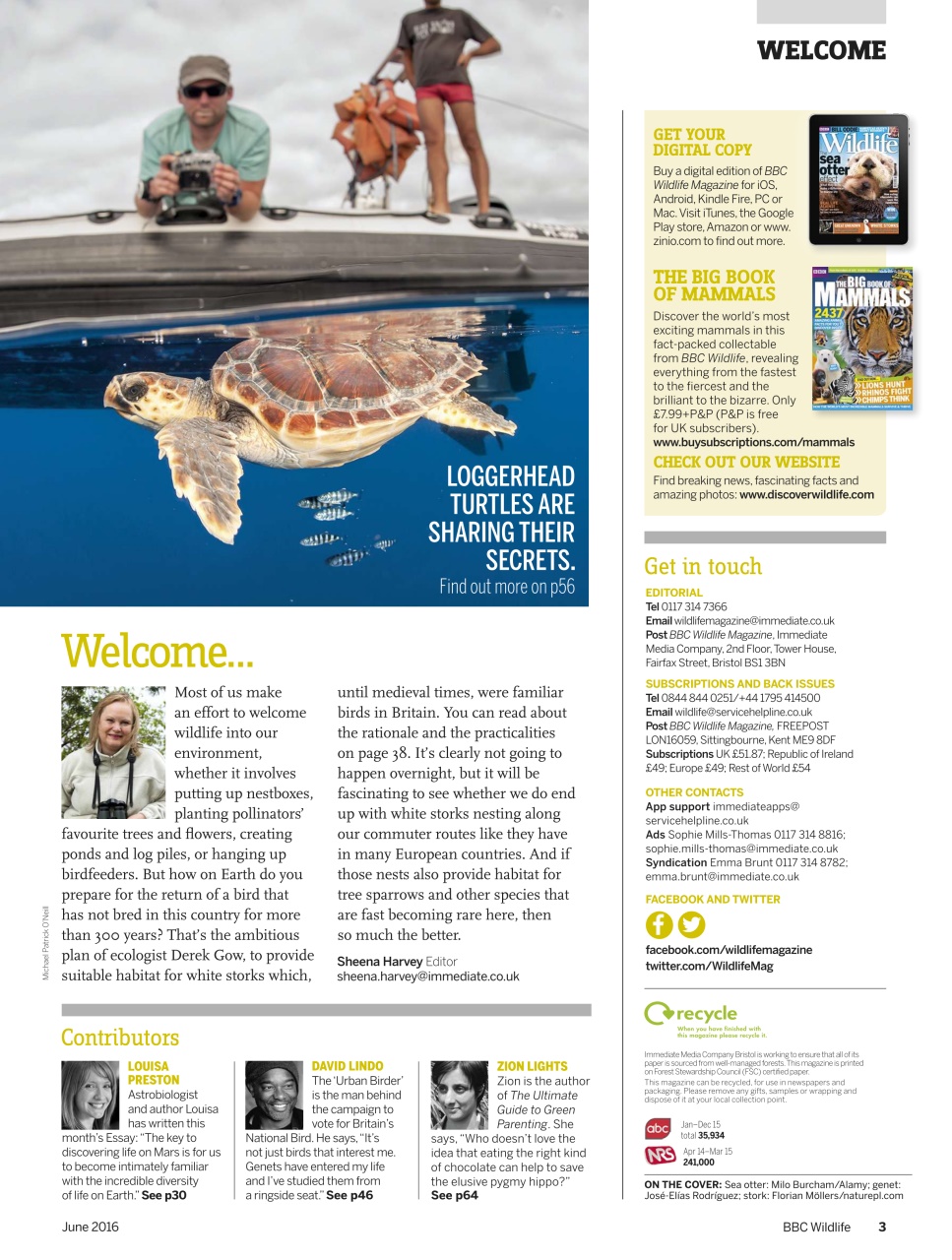 BBC Wildlife Magazine Preview Pages