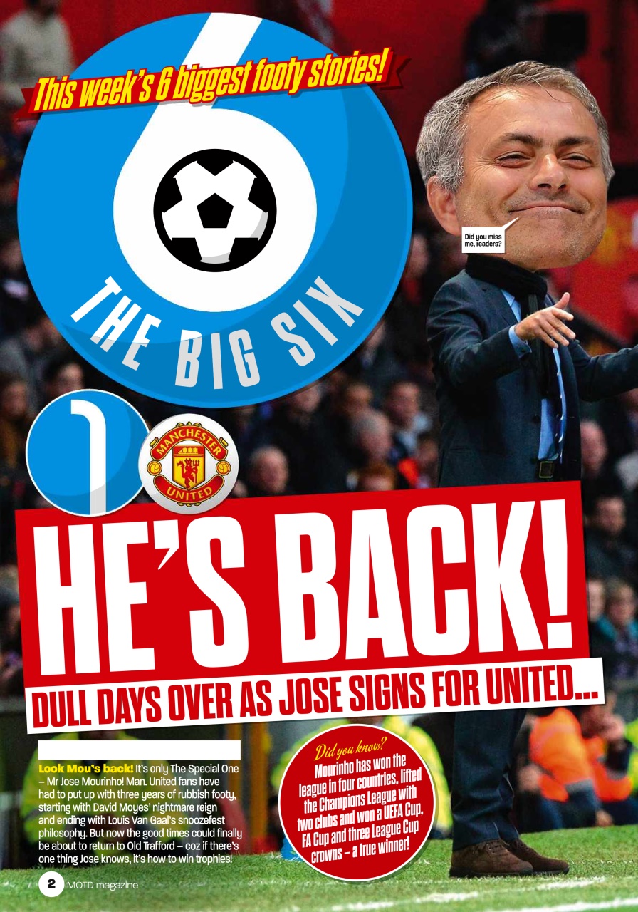 Match of the Day Preview Pages
