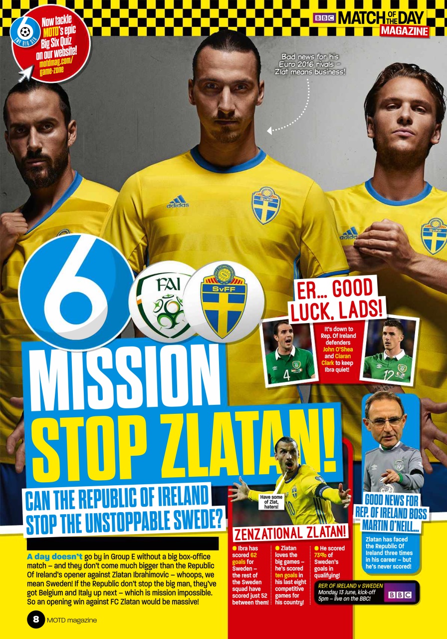 Match of the Day Preview Pages