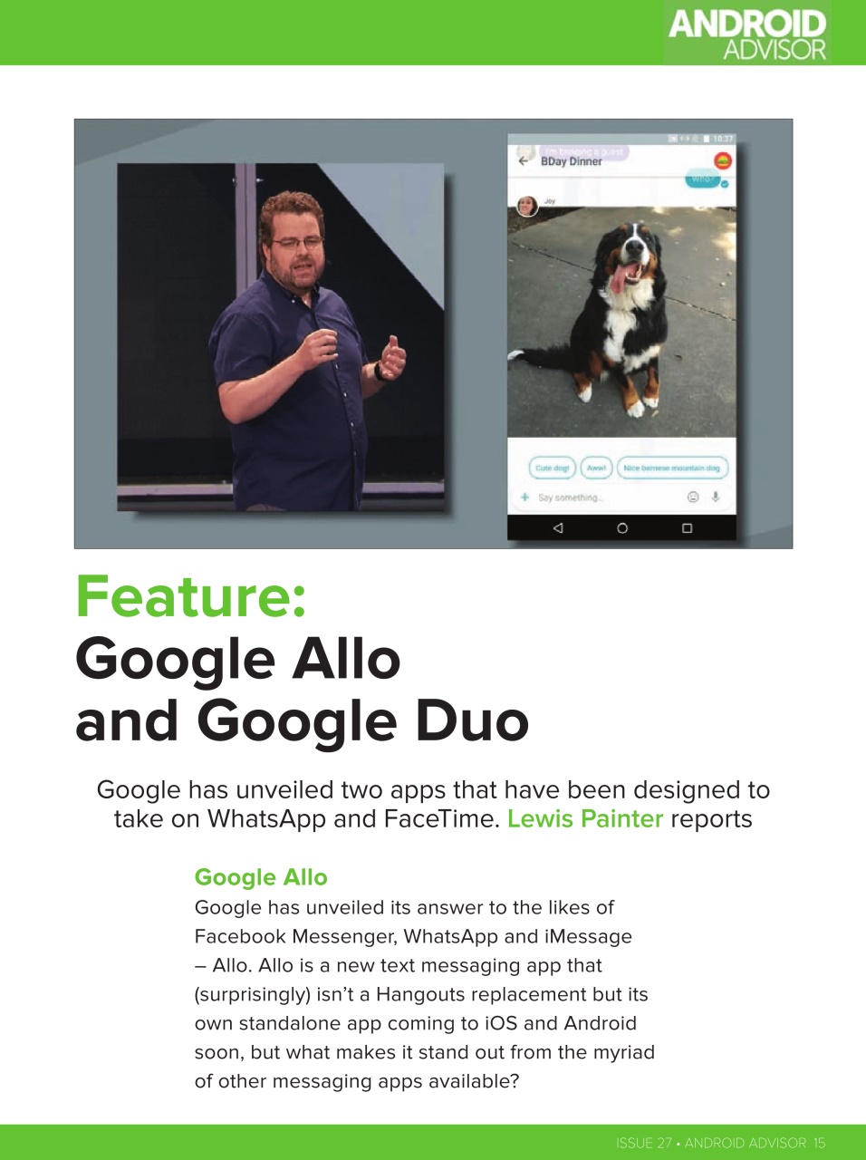 Android Advisor Preview Pages