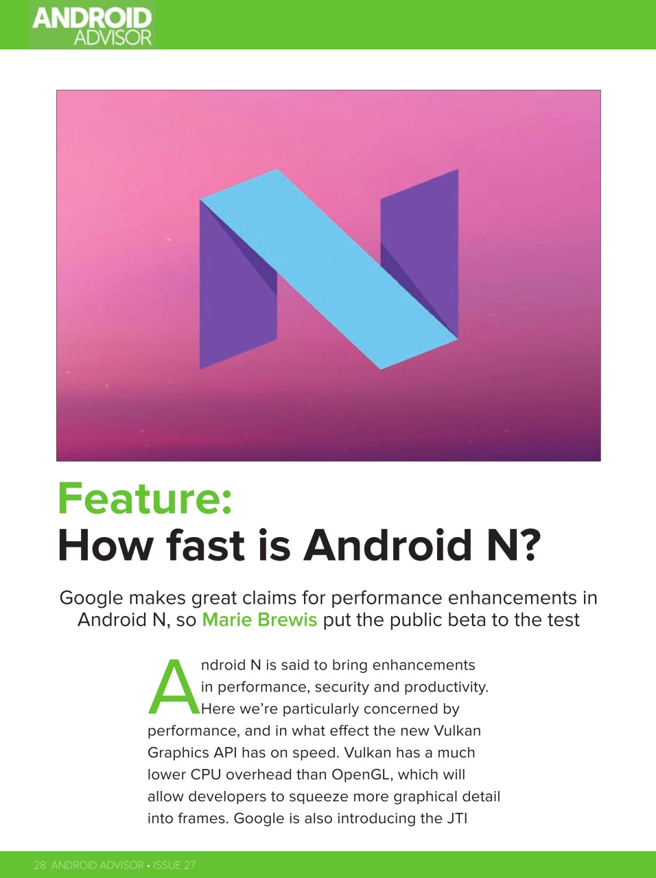 Android Advisor Preview Pages