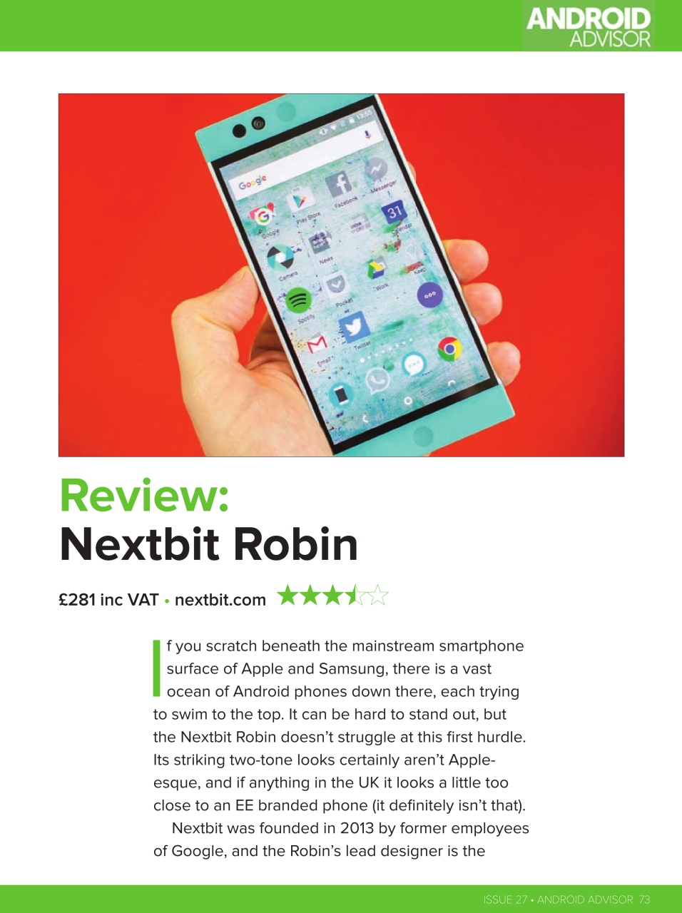 Android Advisor Preview Pages