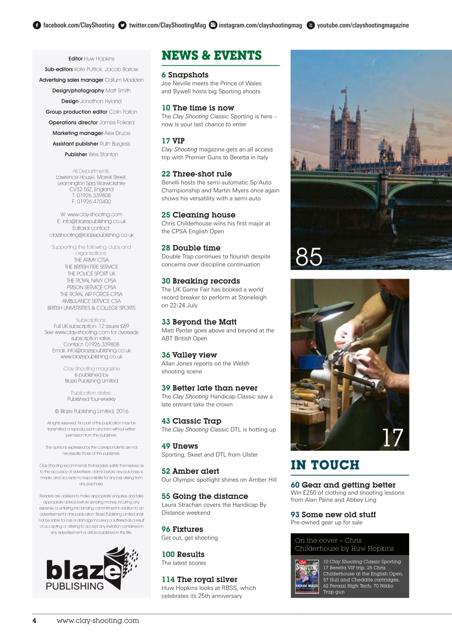 Clay Shooting Preview Pages