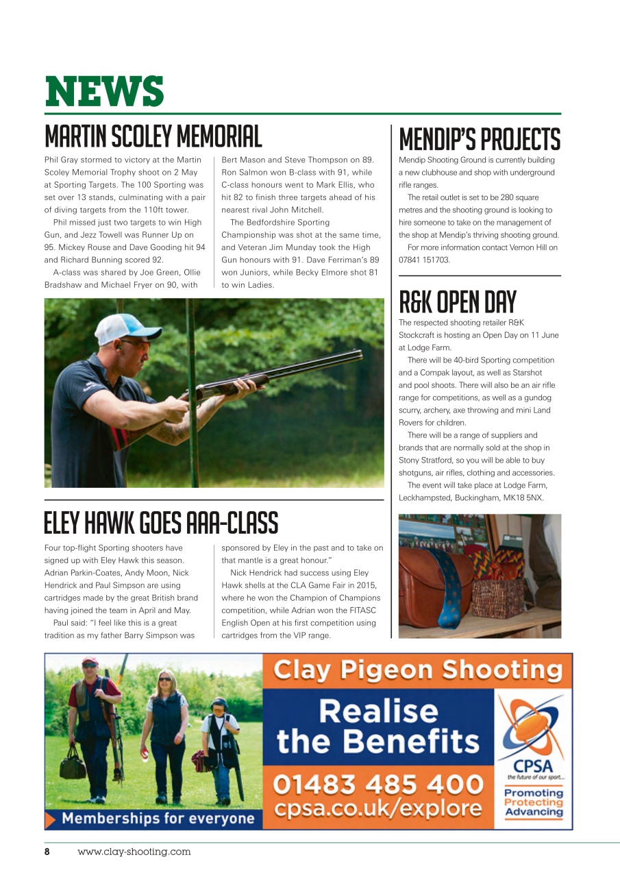 Clay Shooting Preview Pages