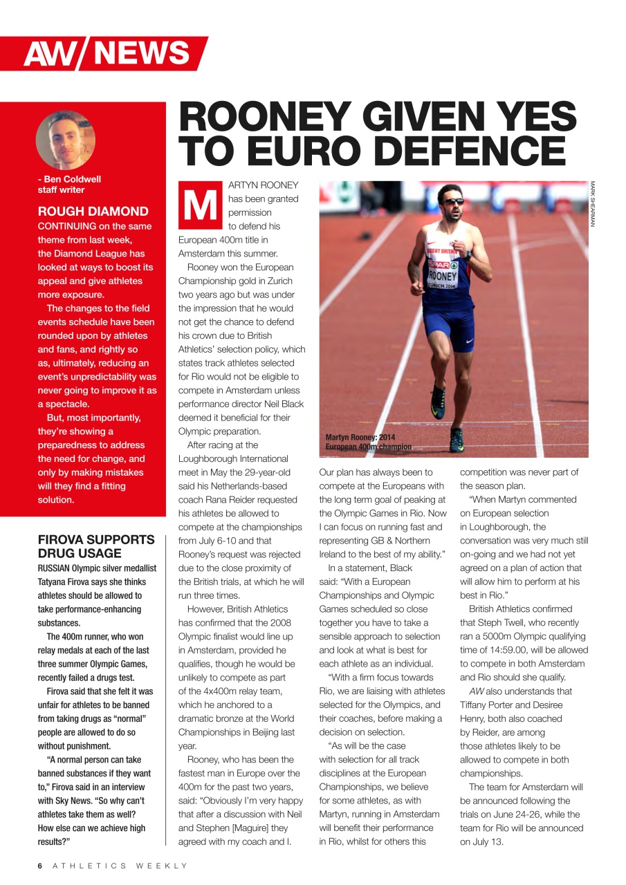 AW – Athletics Weekly Magazine Preview Pages