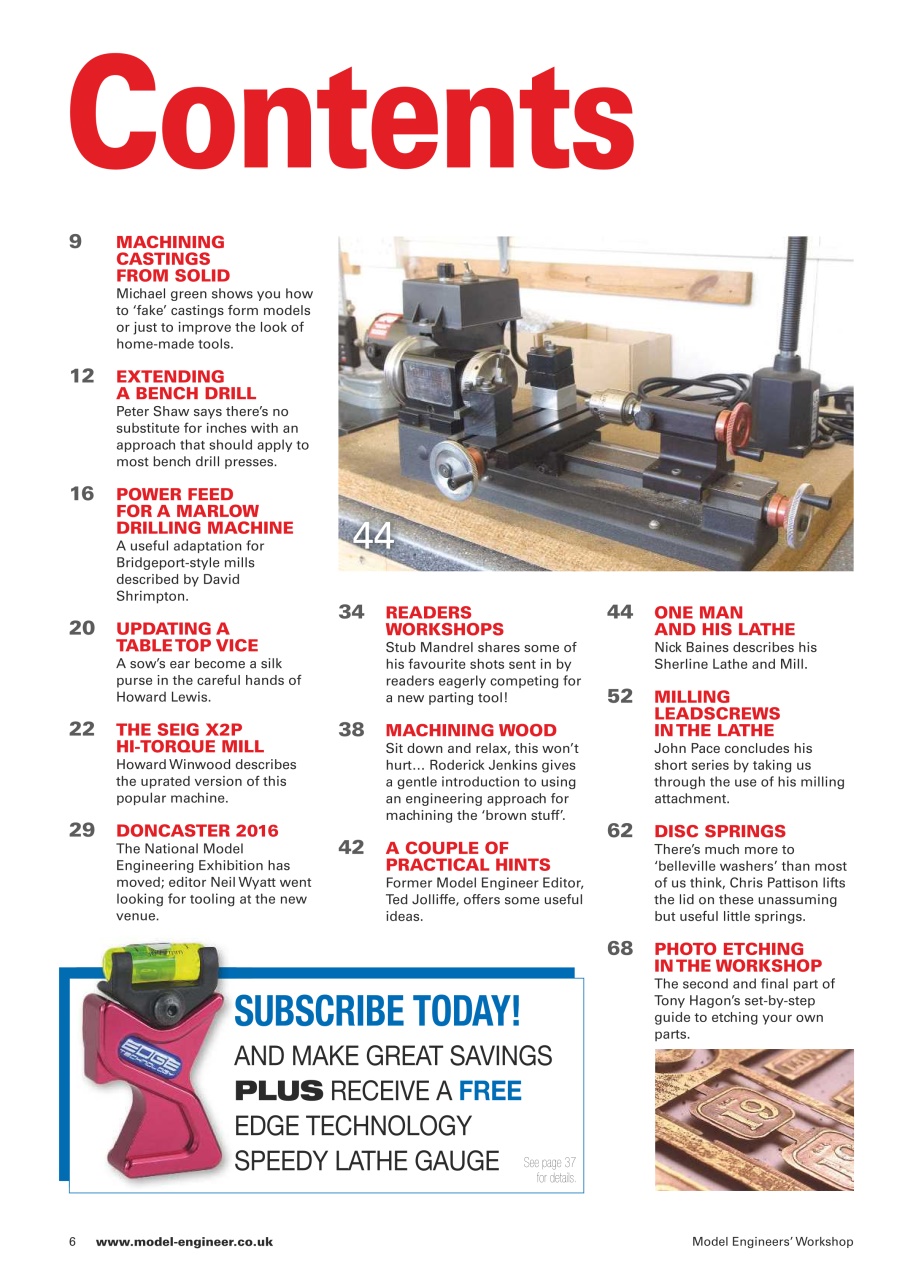 Model Engineer & Workshop Magazine Preview Pages