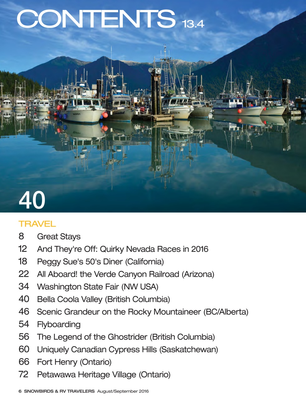 Snowbirds & RV Travelers Preview Pages