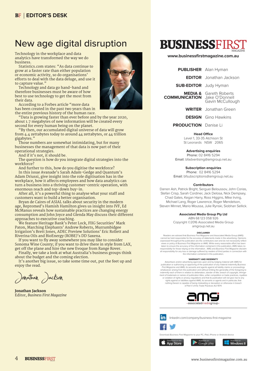 Business First Magazine Preview Pages