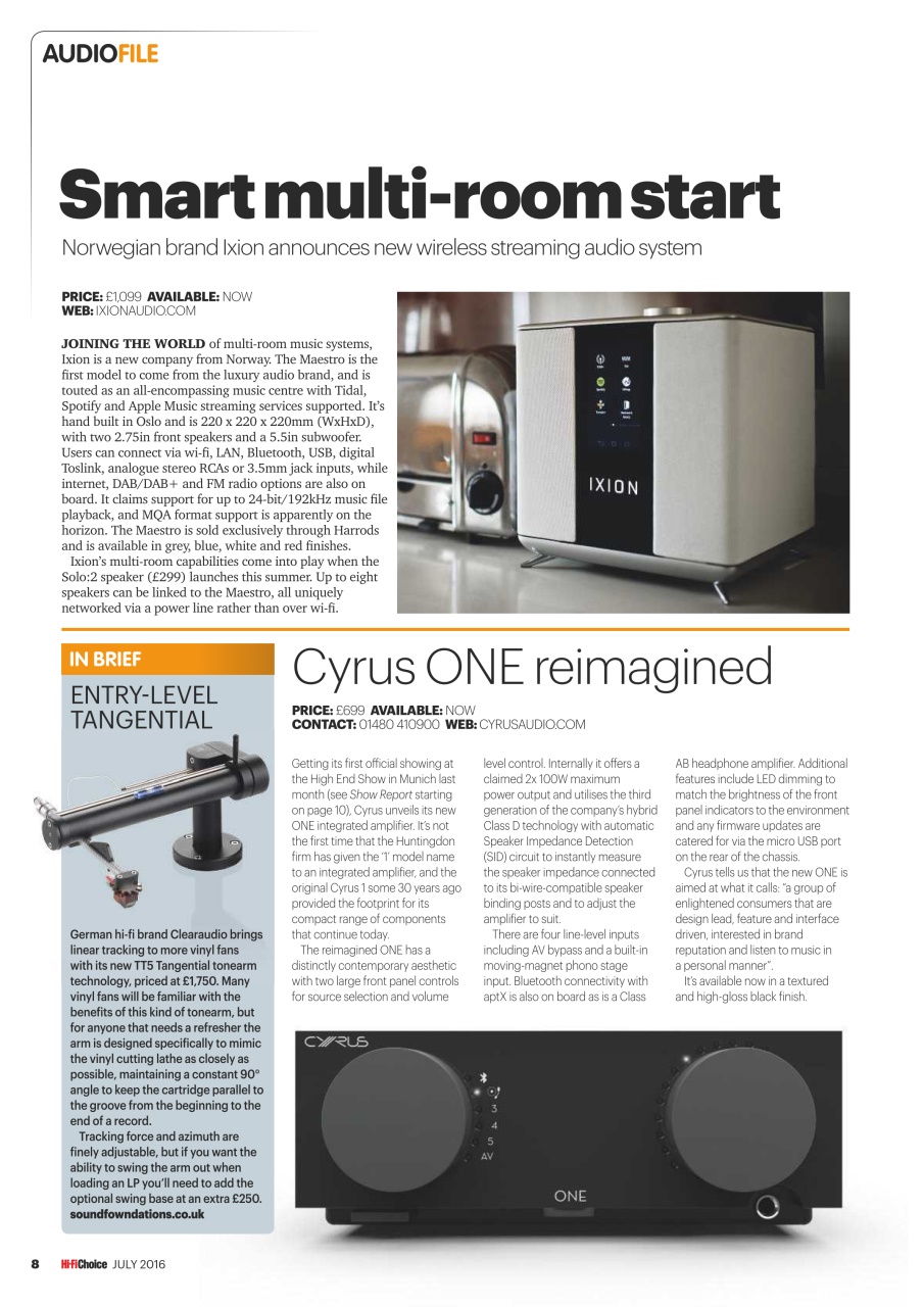 Hi-Fi Choice Preview Pages