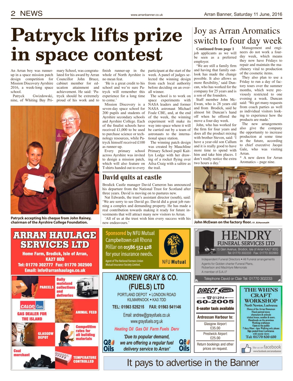 Arran Banner Preview Pages