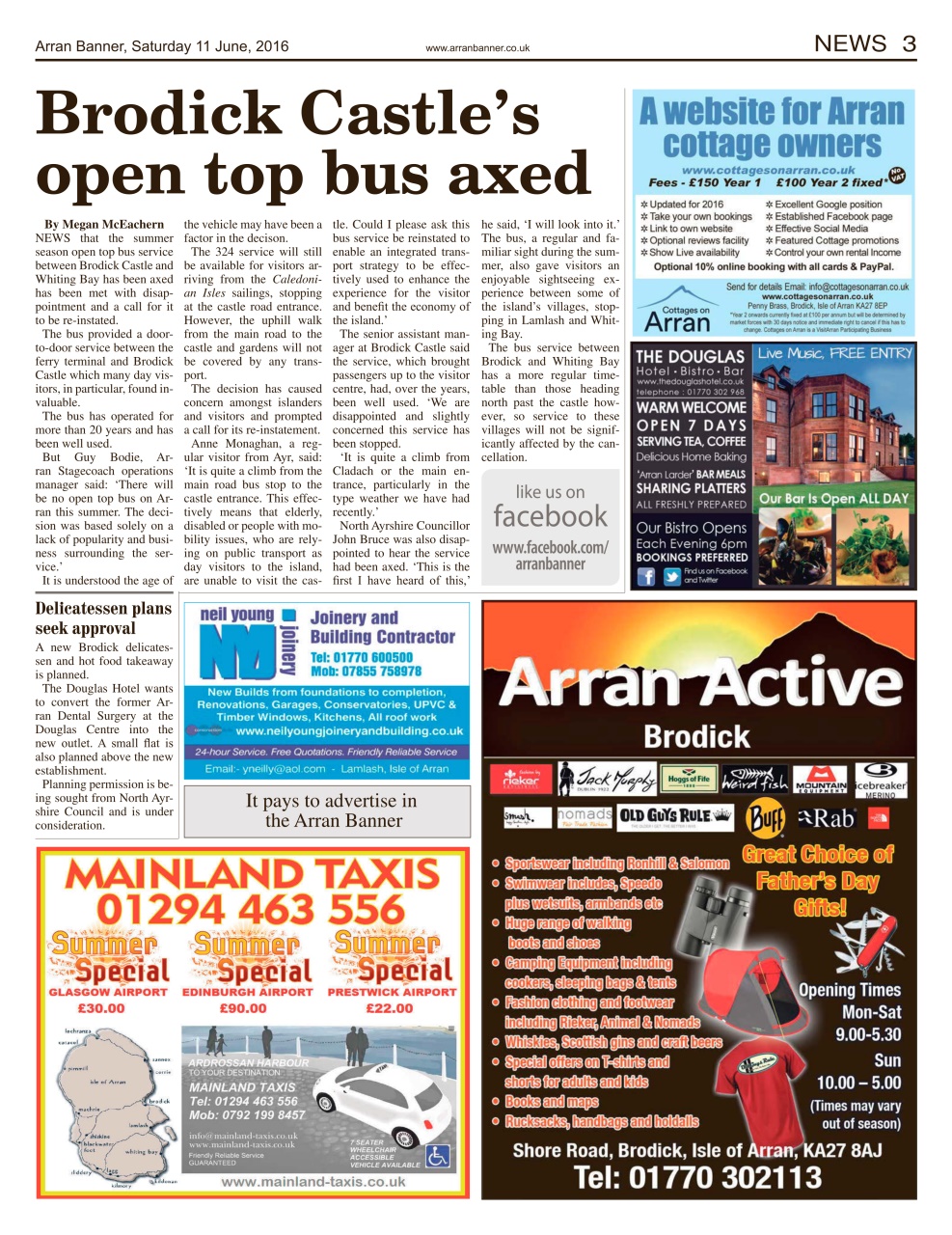 Arran Banner Preview Pages