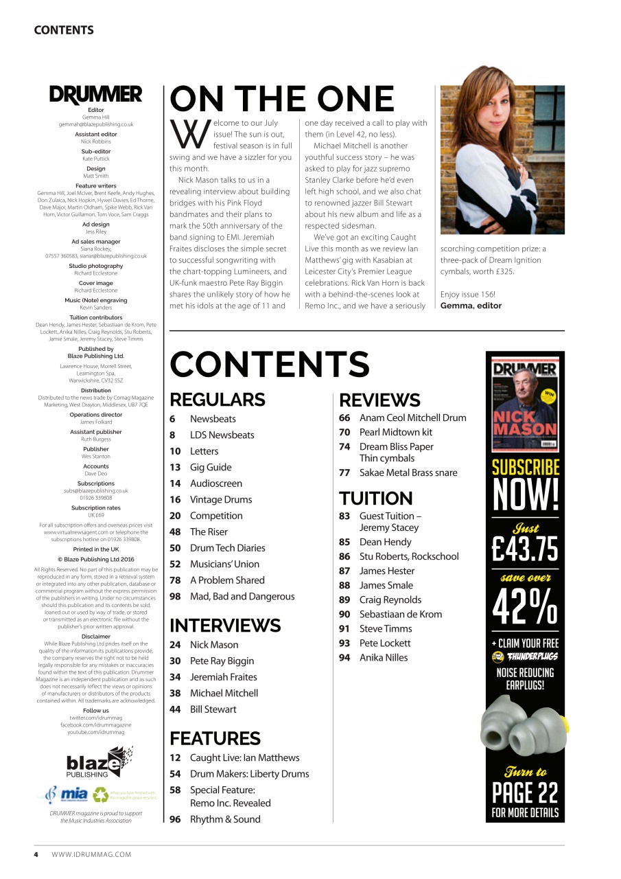 iDrum magazine: Never miss a beat Preview Pages